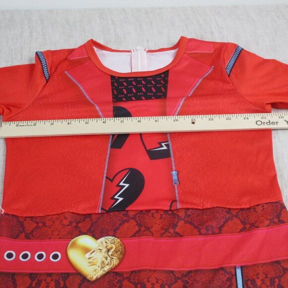 Disney Descendants 4: The Rise of Red Costume Kids large Red Navy Heart Detail - Picture 8 of 15